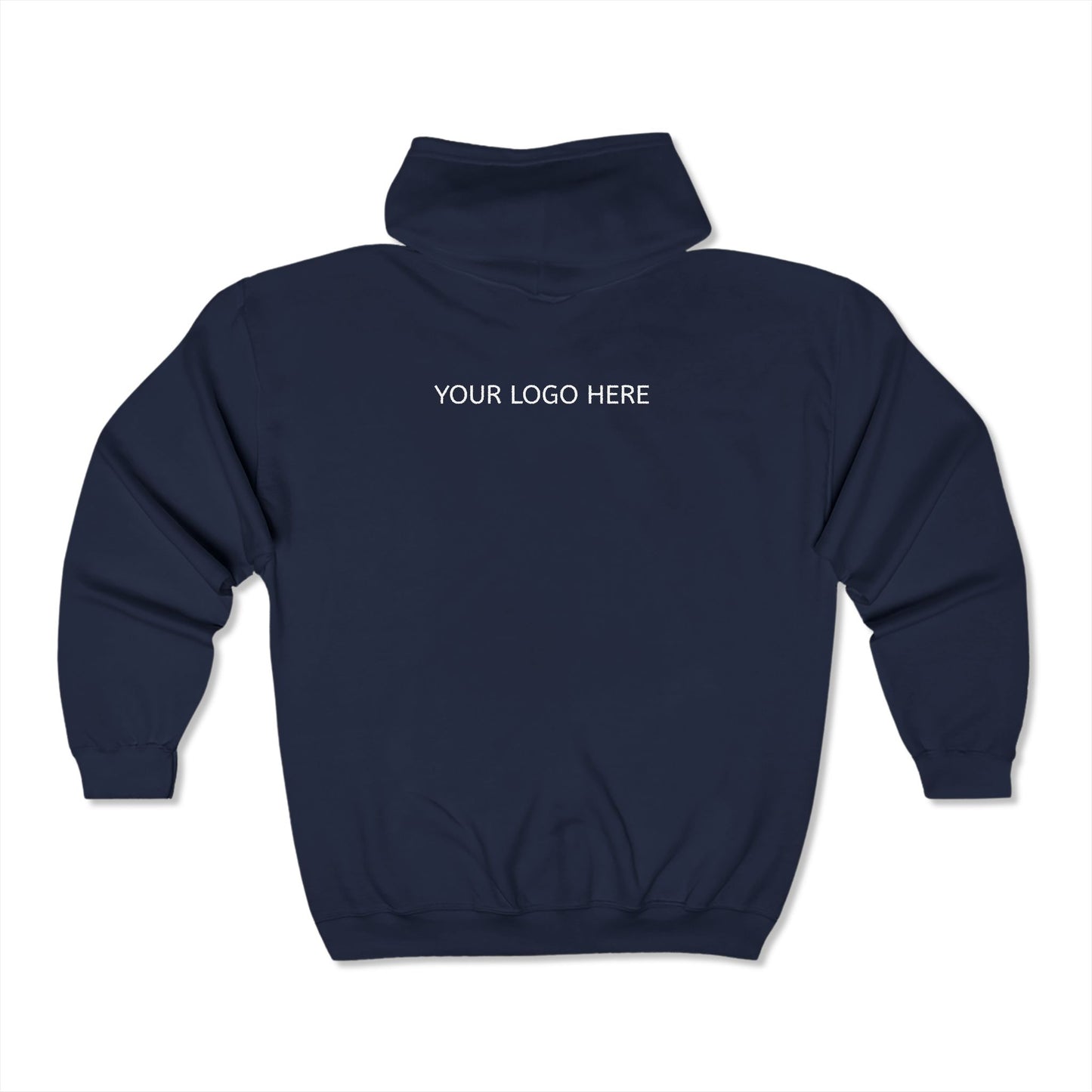 Custom Logo Heavy Blend Full Zip Hoodie for Comfort and Style