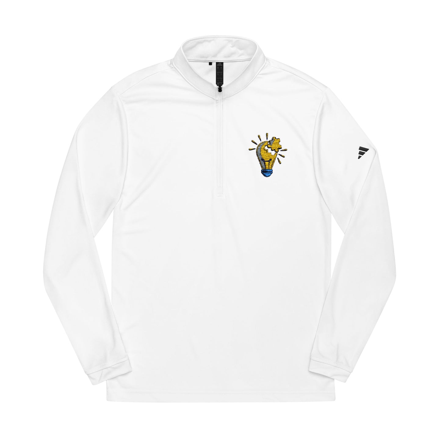 adidas® Embroidered Quarter-Zip Pullover - Lightweight Athletic Style for Active Living